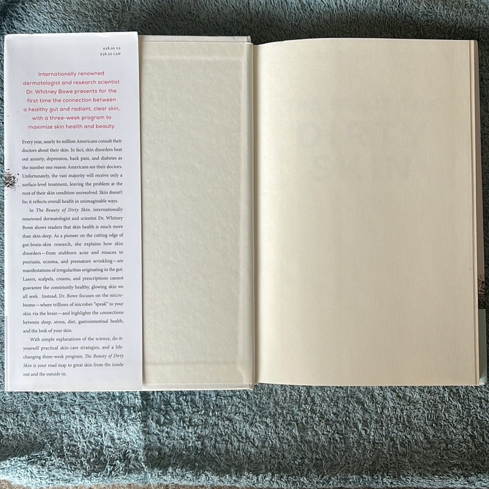 5/$25 The Beauty of Dirty Skin by Whitney Bowe, MD Hardcover Book - Picture 4 of 10